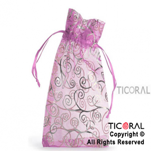 BOLSA ORGANZA ROSA 13X20 ARABESCO HS3967-9 x 1